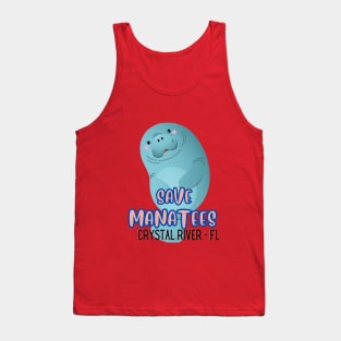 Save Manatees - Crystal River - FL Tank Top